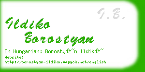 ildiko borostyan business card